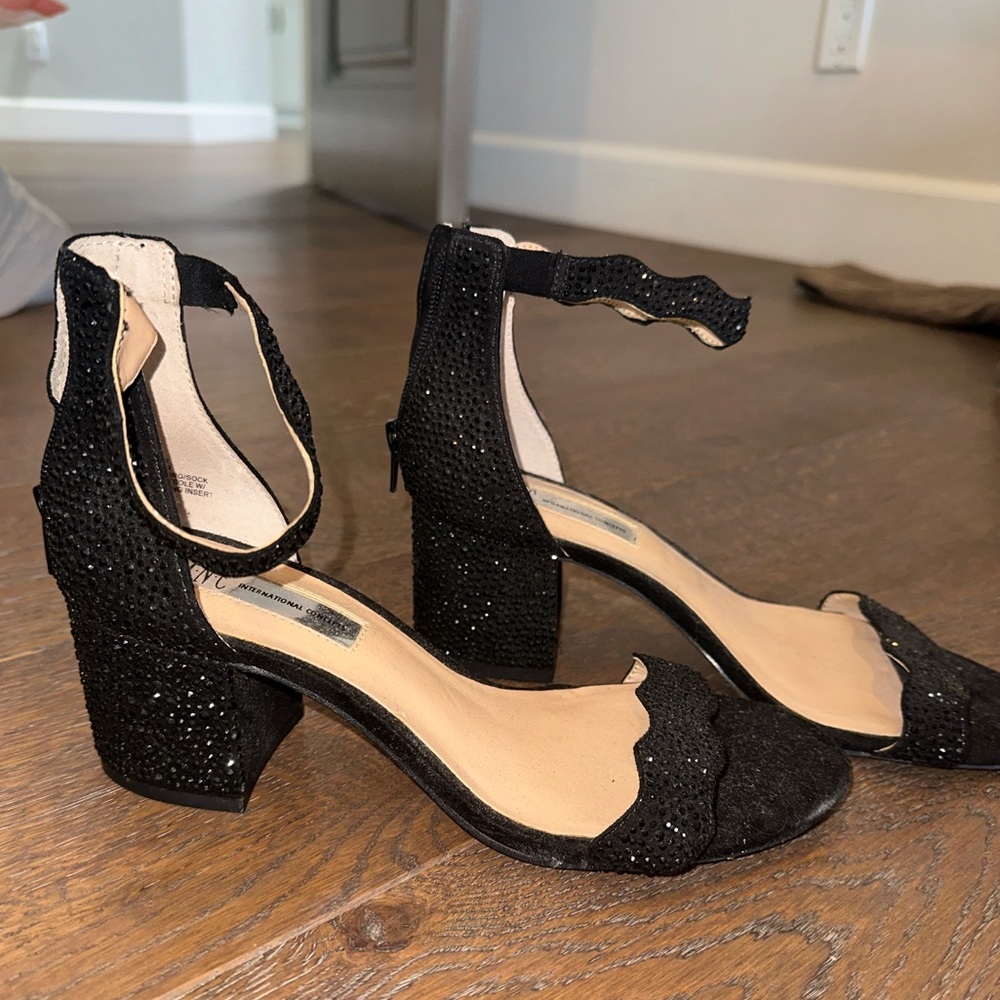 INC Black sparkly heels. Size 7.5